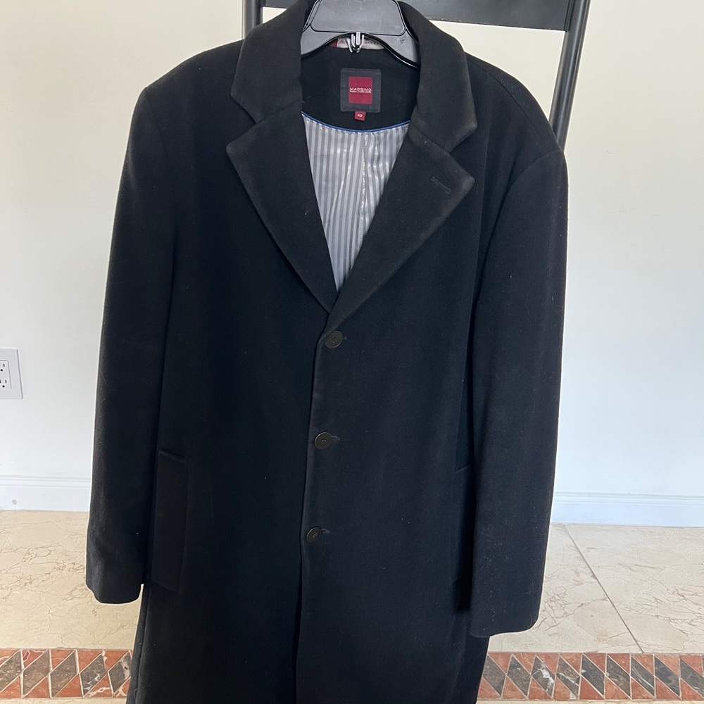 Massimo Black Pea Coat